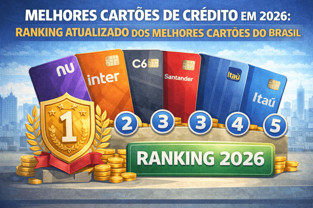 Melhores cartões de crédito em 2026 com ranking atualizado dos bancos no Brasil