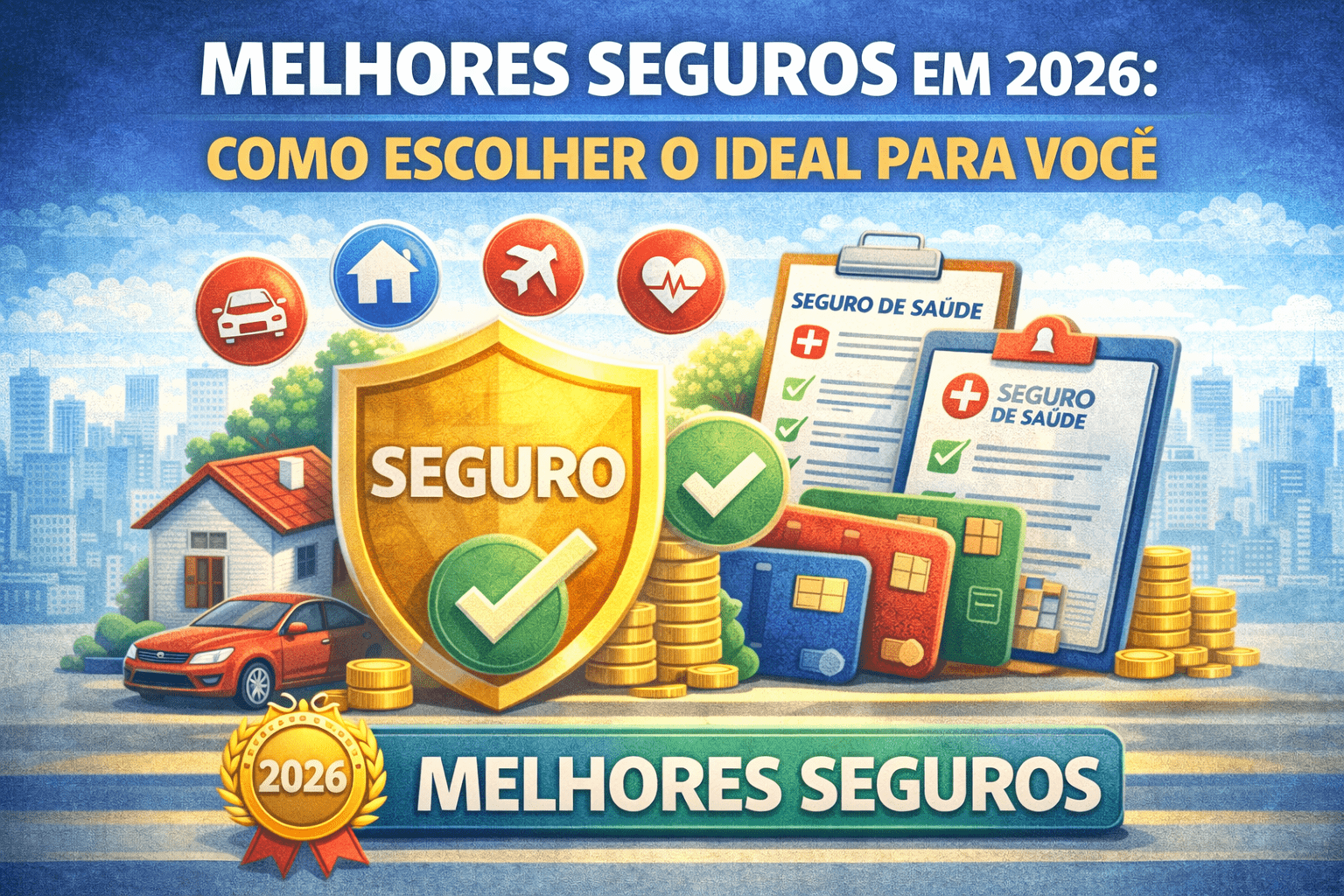 Melhores seguros em 2026 com comparação de seguro auto, vida, residencial e saúde