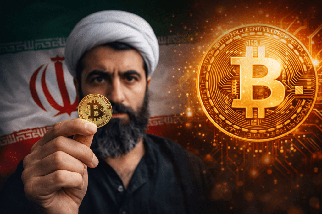 Bitcoin no Irã em 2026 sendo usado como refúgio financeiro diante da crise da moeda local e da inflação elevada no país