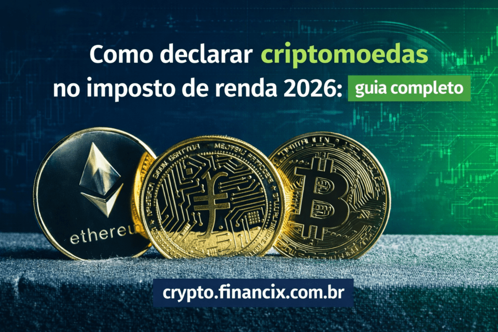 Como declarar criptomoedas no imposto de renda 2026 com Bitcoin e Ethereum