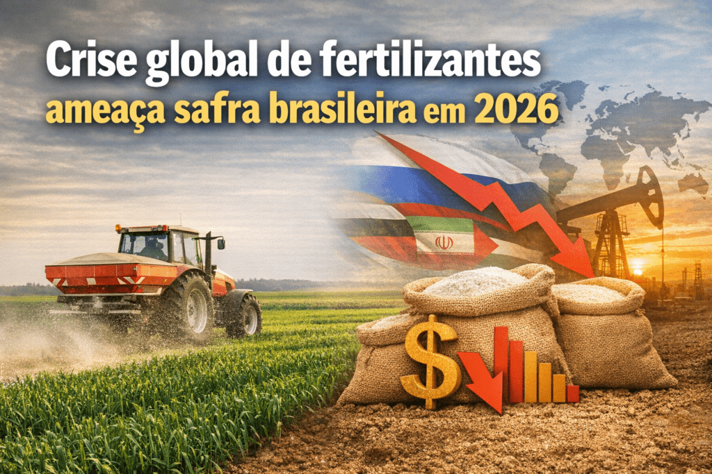 Crise global de fertilizantes impacta a safra brasileira em 2026