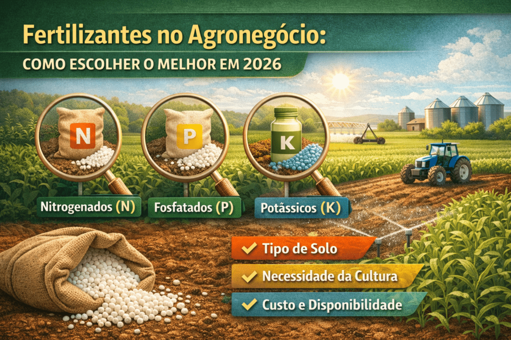 Fertilizantes no agronegócio com nutrientes NPK e como escolher o melhor em 2026