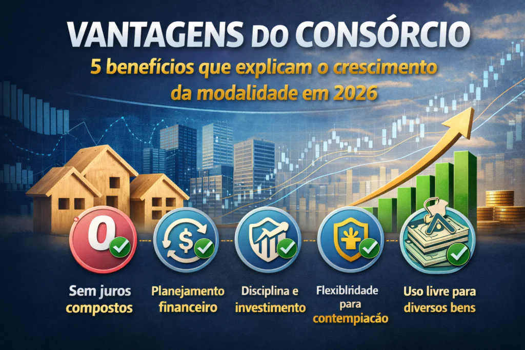 Vantagens do consórcio: 5 benefícios que explicam o crescimento da modalidade em 2026