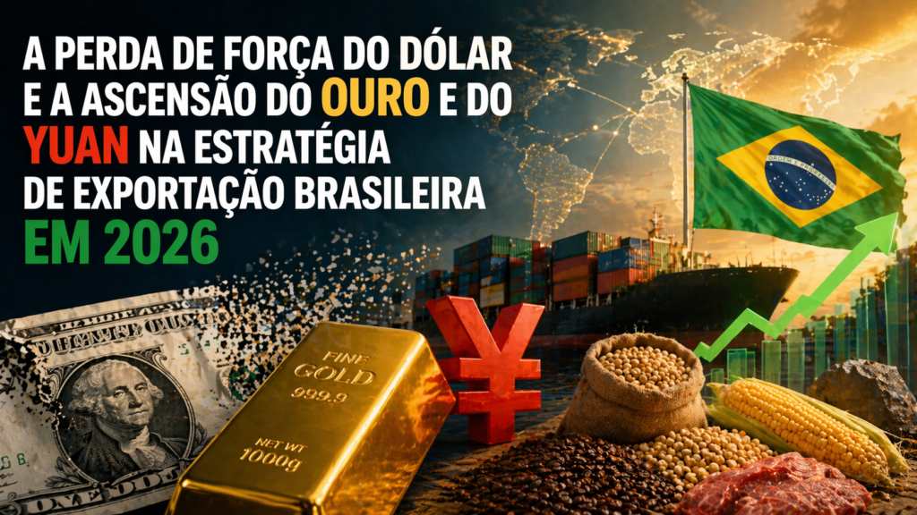 Diversificação de reservas: a perda de força do dólar e a ascensão do ouro e do yuan na estratégia de exportação brasileira