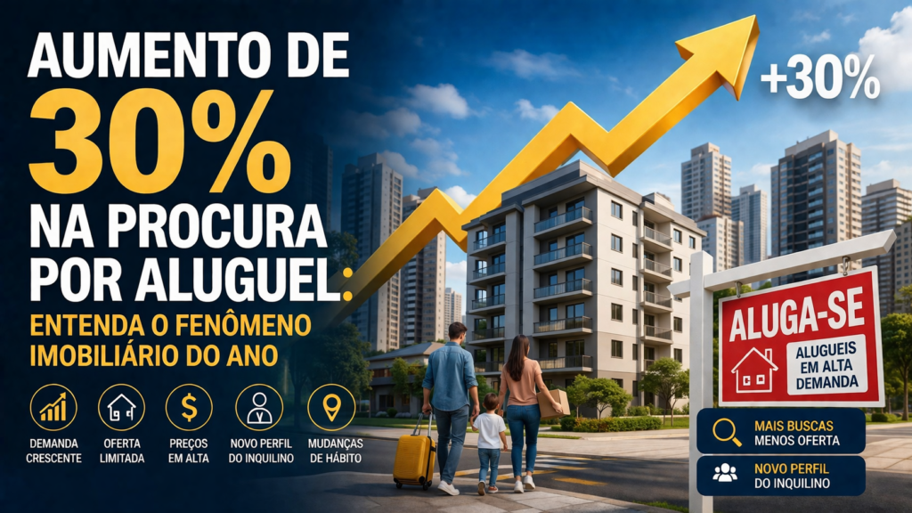 Aumento de 30% na procura por aluguel: entenda o fenômeno imobiliário do ano