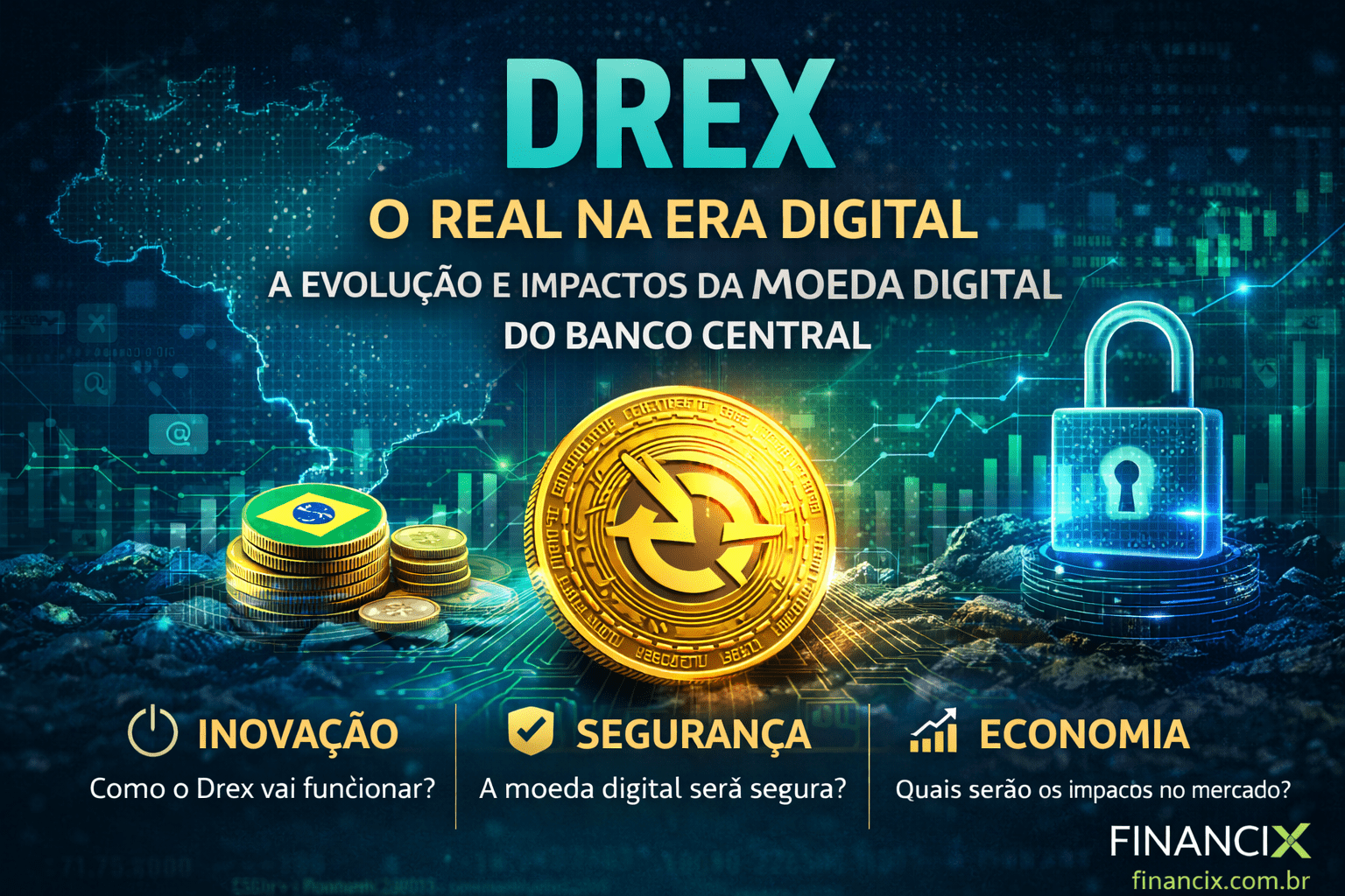 Drex: entenda a evolução do real na era digital do banco central brasileiro, seus impactos na economia, no PIX, na privacidade e no dia a dia dos cidadãos. Guia completo da equipe FinanciX.