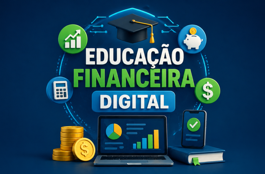 Educação financeira digital completa: conheça os 10 melhores aplicativos de finanças pessoais para controlar gastos, investir e sair do vermelho em 2026.