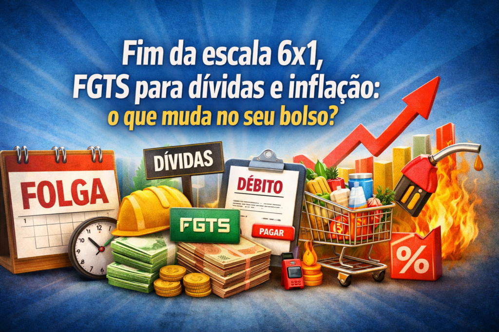 Fim da escala 6x1, FGTS para dívidas e inflação o que muda no seu bolso