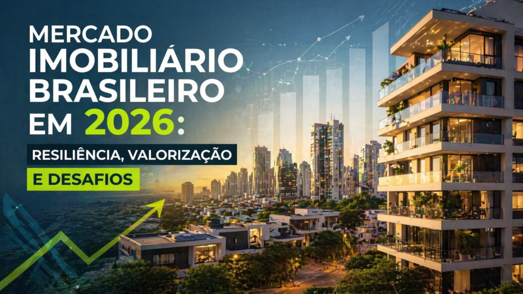 Mercado imobiliário brasileiro 2026: resiliência, valorização e os desafios que foram superados. Saiba o que esperar do setor neste ano.