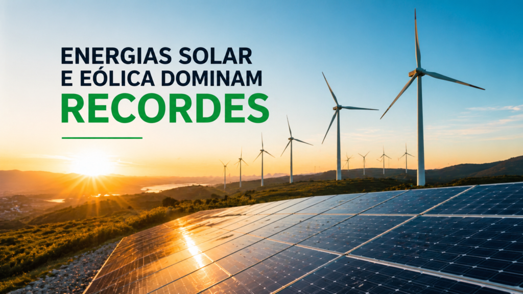 Enquanto o mundo busca soluções urgentes para a crise climática, as energias solar e eólica dominam recordes e derrubam preços