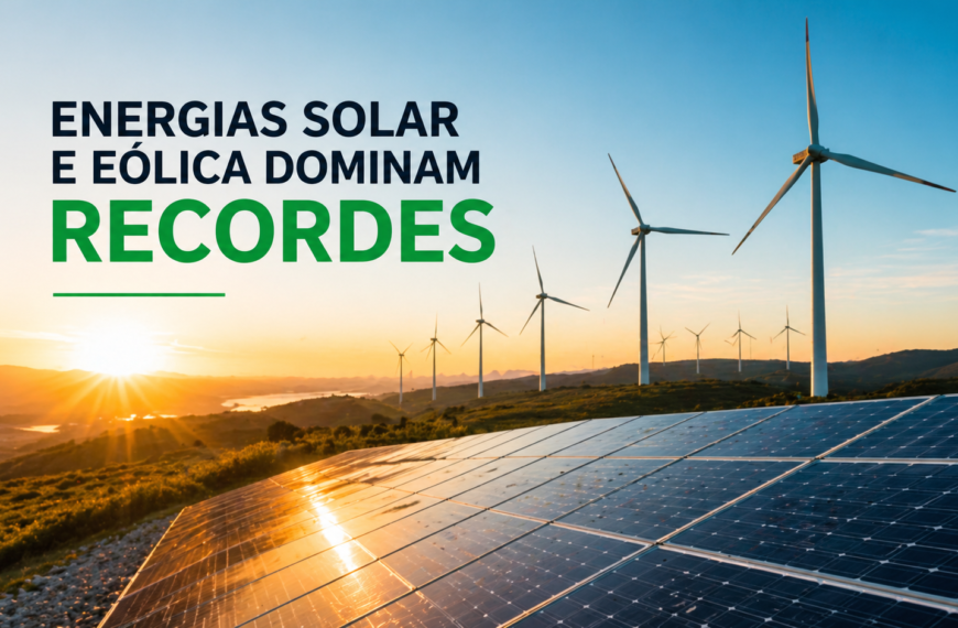 Enquanto o mundo busca soluções urgentes para a crise climática, as energias solar e eólica dominam recordes e derrubam preços
