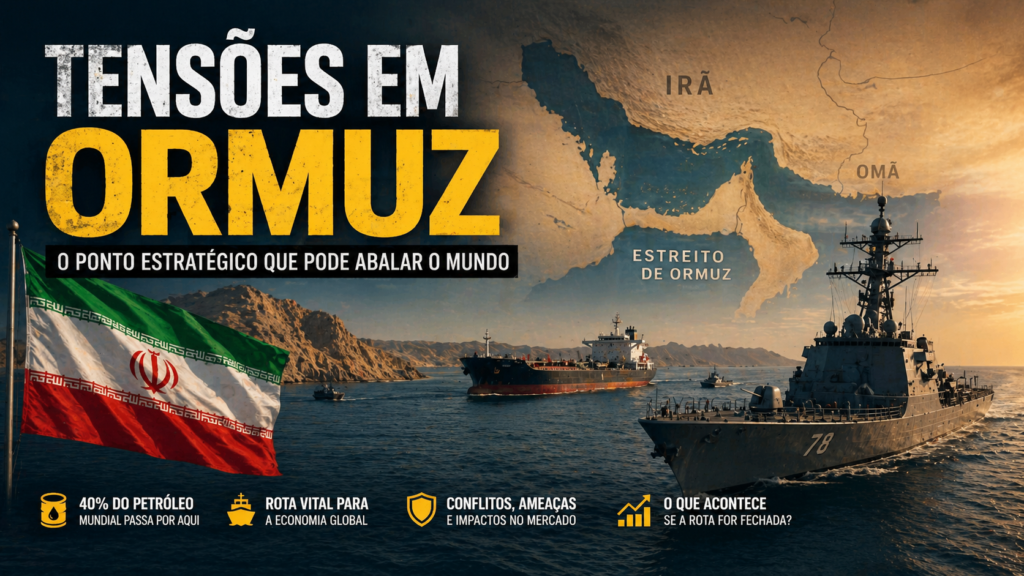 As tensões em Ormuz elevam a cautela e acende o sinal de alerta para os mercados. Com a escalada das tensões no Oriente Médio, investidores reduzem exposição ao risco e aumentam posições defensivas