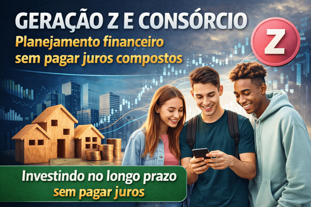 Geração Z e consórcio: jovens trocam financiamento por planejamento sem juros em 2026
