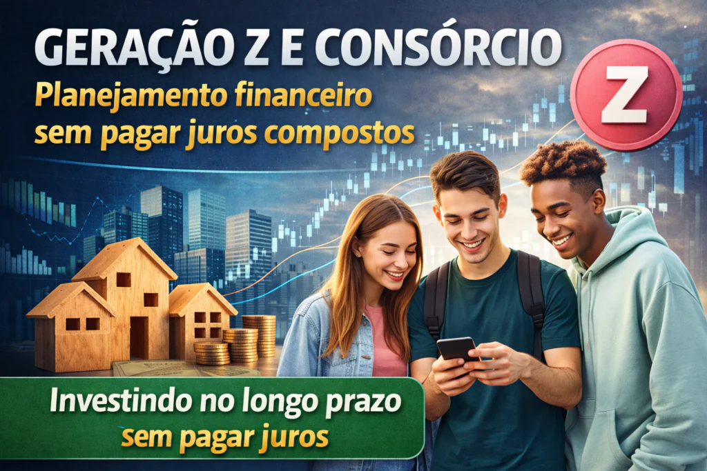 Geração Z e consórcio: jovens trocam financiamento por planejamento sem juros em 2026