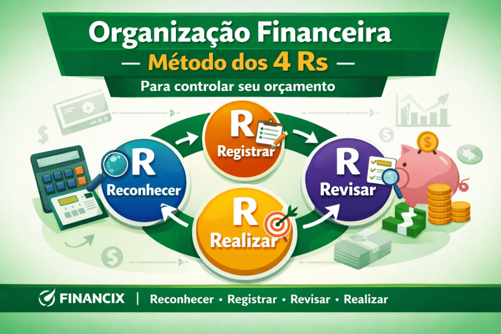 organizacao financeira metodo 4 Rs reconhecer registrar revisar realizar controle do orçamento