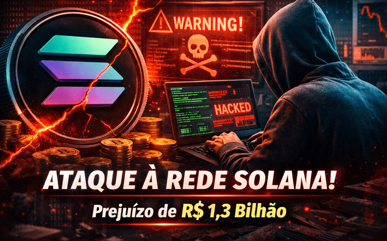 Ataque à rede Solana causa prejuízo de R$ 1,3 bilhão em criptomoedas