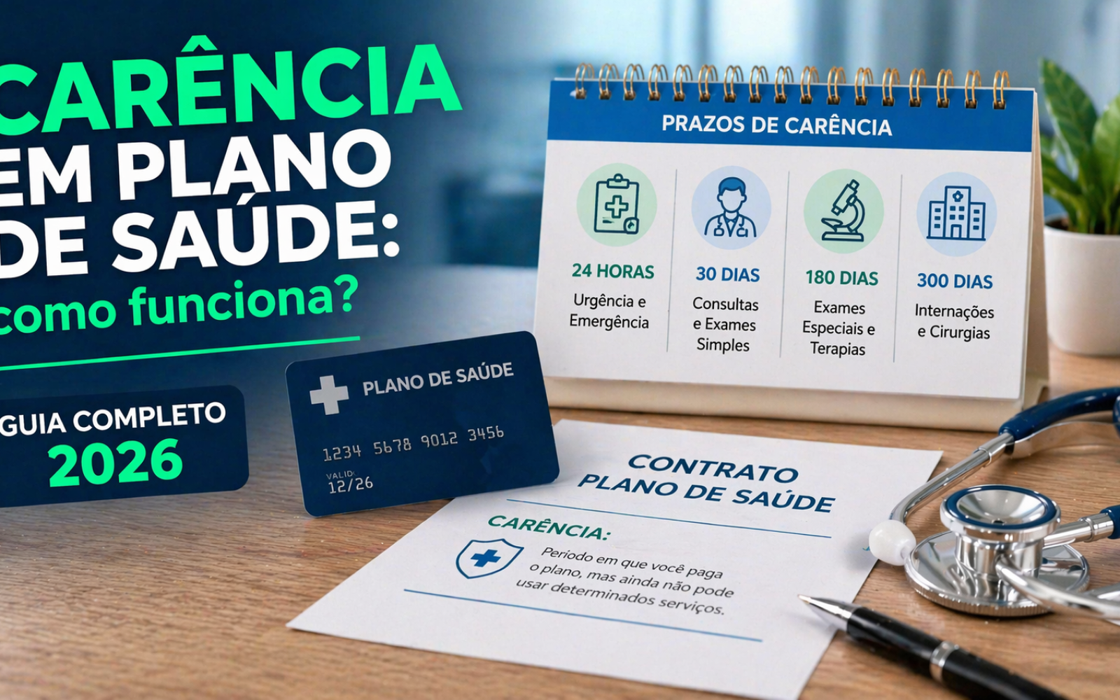Carência em plano de saúde: como funciona, prazos para consultas, exames, internação e parto. Entenda seus direitos e o que a ANS determina. Guia completo 2026.