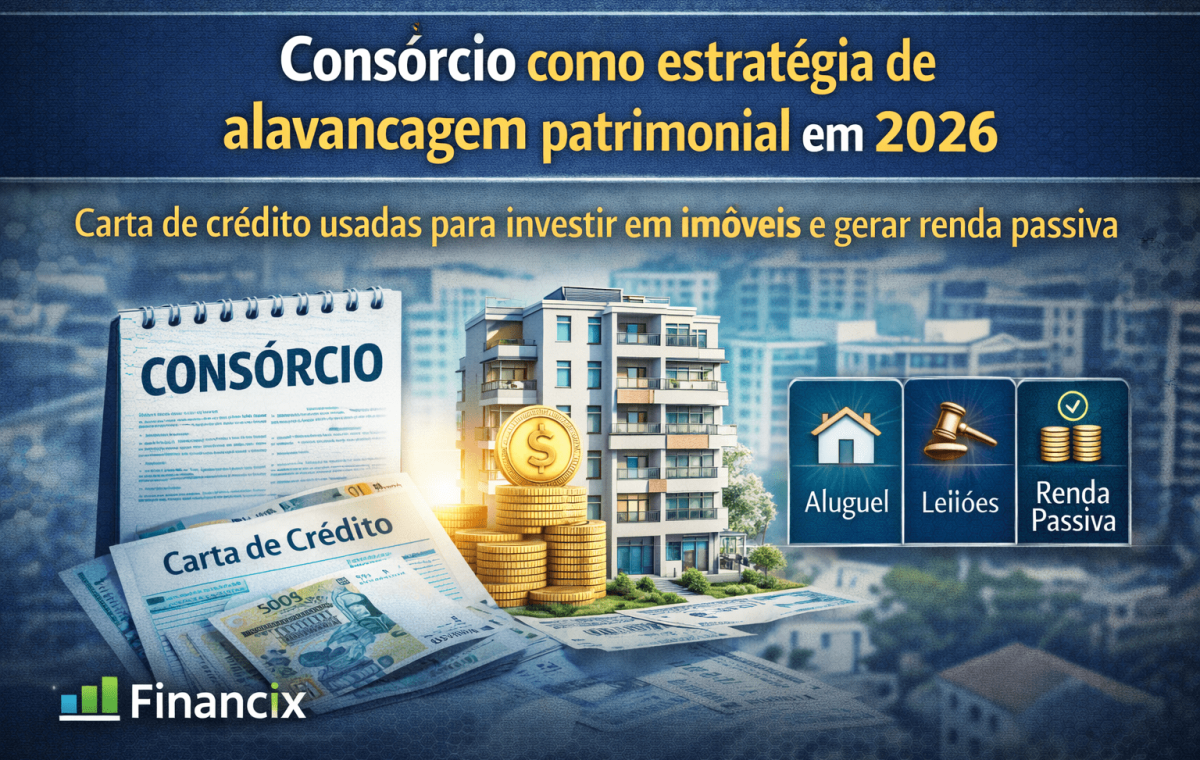 Consórcio como estratégia de alavancagem patrimonial em 2026 com uso de carta de crédito para imóveis, renda passiva e investimentos