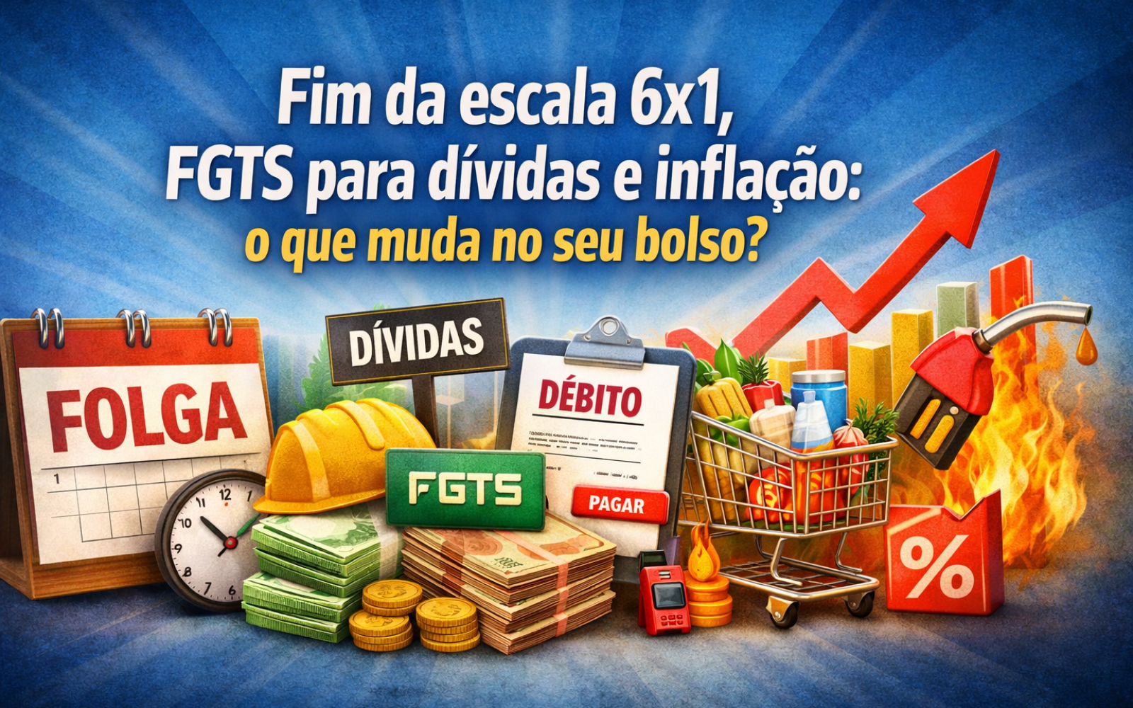 Fim da escala 6x1, FGTS para dívidas e inflação o que muda no seu bolso