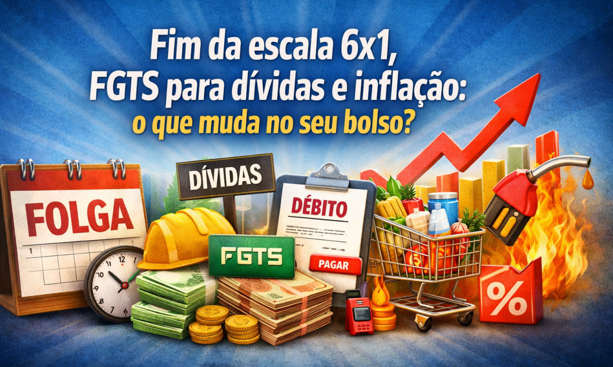 Fim da escala 6x1, FGTS para dívidas e inflação o que muda no seu bolso