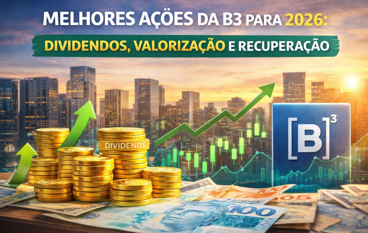 Melhores ações da B3 para 2026: dividendos, valorização e recuperação