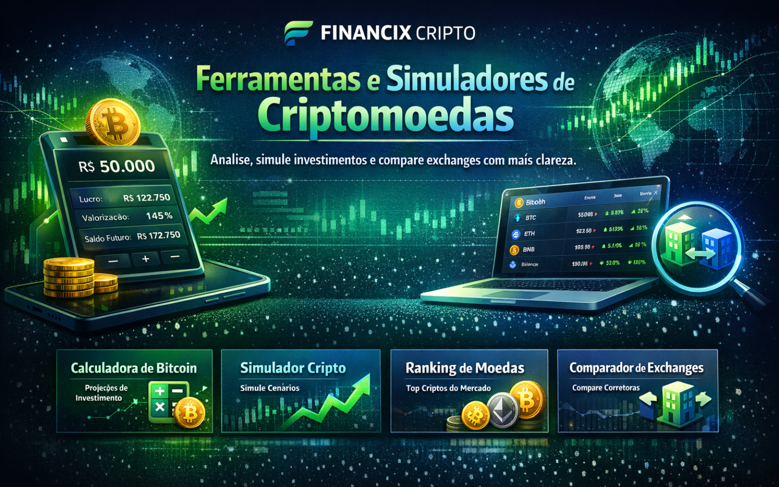 ferramentas e simuladores de criptomoedas