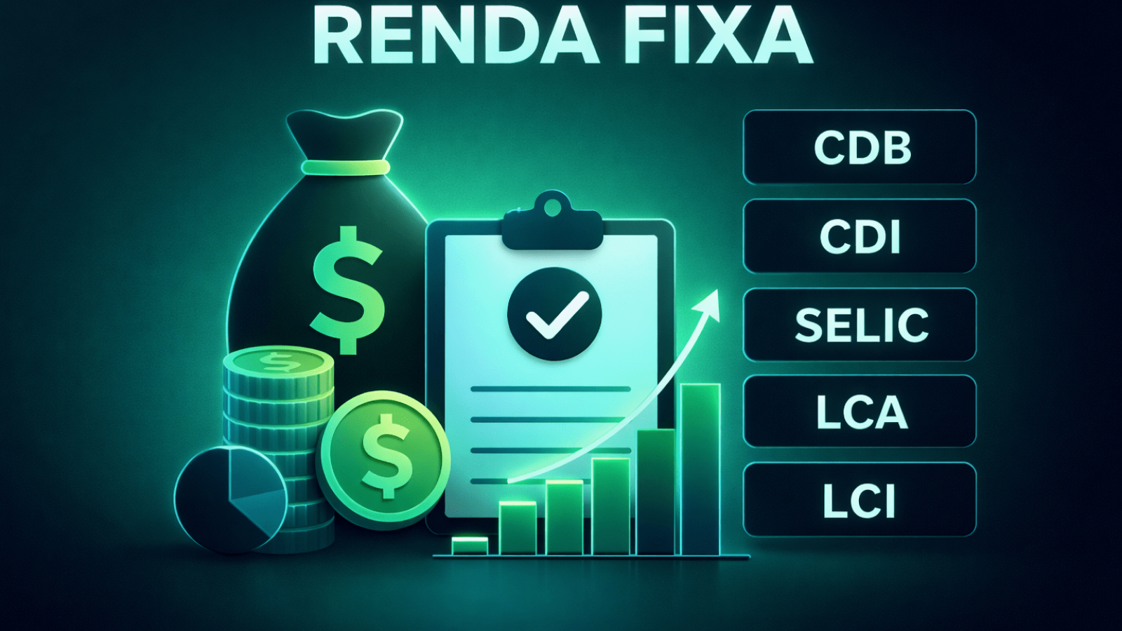 Carteira de renda fixa diversificada com Selic, CDI e Tesouro Direto em 2026