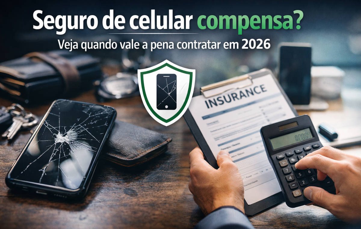Seguro de celular compensa? Imagem para post sobre quando vale a pena contratar seguro de smartphone em 2026